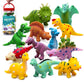 Hely Cancy Dinosaur Bath Toys for Toddlers - Small PVC No Hole Water Pool Toys