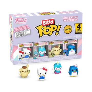 Funko Pop! Bitty: Sanrio - Hello Kitty (Classic), Cinnamoroll, Pompompurin, and A Surprise Mystery Mini Figure - 0.9 Inch (2.2 C