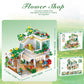 Jimujia Flower Shop Building Blocks Toy Set 742 Pieces Girl'S Favorite Flowers House Building Set Coffee Shop Gift For Kids Cons