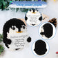 Boxob Mini Funny Positive Penguin, 2.6 Inch Cute Knitted Penguin Toy With Positive Card Positive Penguin Crochet Doll Cheering Gift For Family Friends Encouragement Party Decoration(Black)