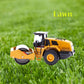 Qcar 1/60 Scale Metal Large Road Roller Toy, Metal Construction Vehicles Model Toy, Outdoor Sandbox Car Toys, Birthday Gift Todd
