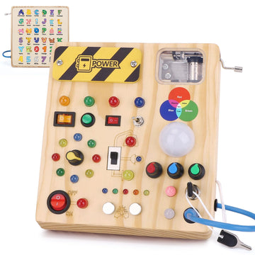 Sumsoltic Toddler Busy Board,Montessori Toys For 1-3 Year Old Boys,Sensory Travel Toys,Preschool Learning Activities,Christmas &