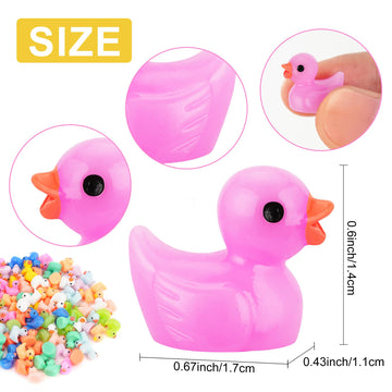 Crtwdman 240 Pcs Mini Ducks Tiny Duck Figurines Bulk For Garden Micro Landscape, Mini Resin Ducks For Dollhouse Aquarium Potted