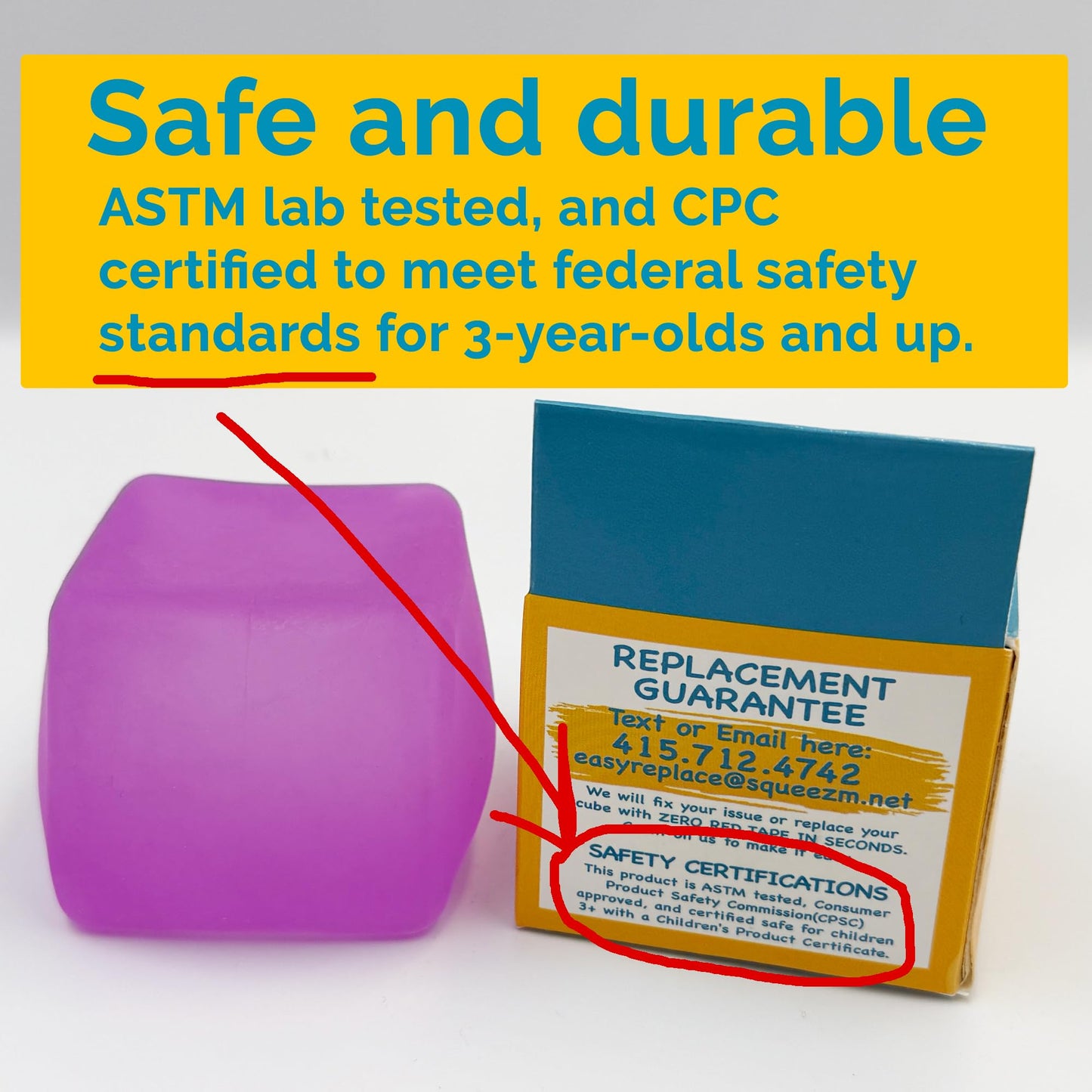 2-Pack enhanced Squeez'M Chill Cubes - Blue & Purple Fidget Sensory Toys for Stress Relief - Soft & Durable for Kids & mature-themeds - Safe  Gift-Ready  and Perfect for Travel (Blue & Purple 2-Pack)