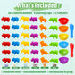 RAEQKS Montessori Sorting Toys - Multi-color Silicone Stacking Game for Preschool Learning Activities - Medium Size Educational Sensory Toy