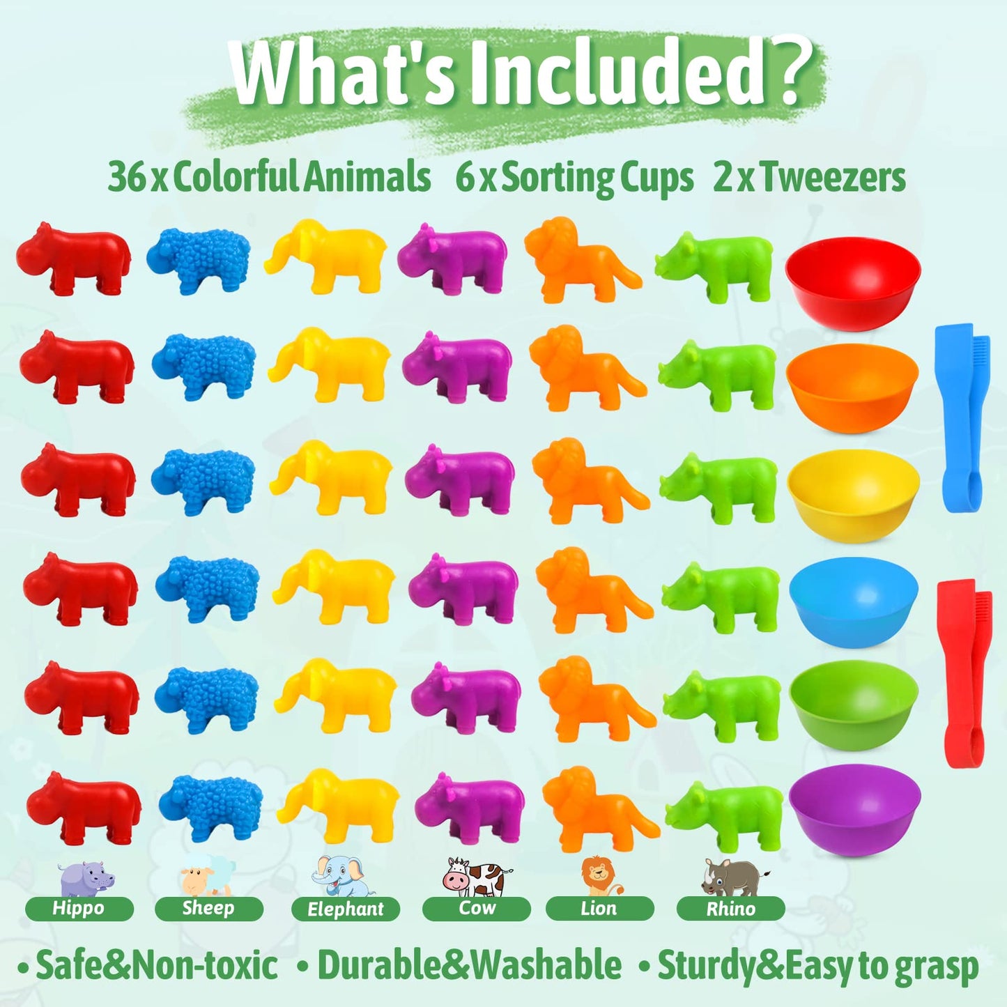 RAEQKS Montessori Sorting Toys - Multi-color Silicone Stacking Game for Preschool Learning Activities - Medium Size Educational Sensory Toy