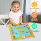 Teekdeer Magnetic Color And Number Maze, 2 In 1 Magnetic Alphabet Maze, Wooden Magnetic Maze Board Learning Counting, Fine Motor