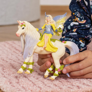 Schleich Bayala, Unicorn And Fairy Toys For Girls And Boys, Fairy Sera Figurine With Blossom Unicorn, Ages 5 And Above