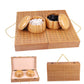 19X19 / Go Game Sethigh Grade Gift Box Board With Single Convex Melamine Stones And Bamboo Bowls Set