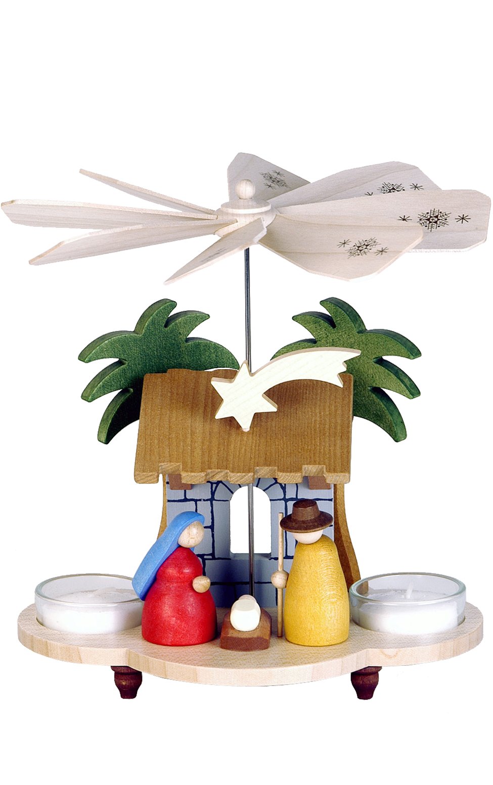 CHRISTIAN ULBRICHT 33-205 Pyramid-Nativity-7.25 H W x 7.5 D, White