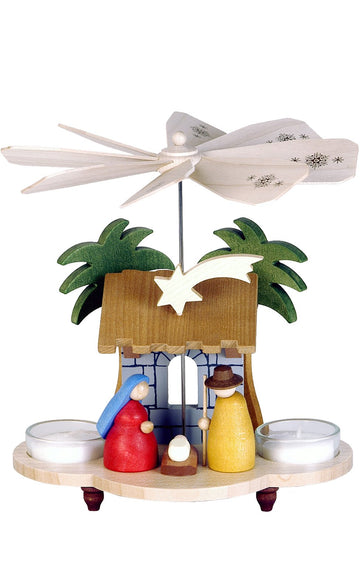 CHRISTIAN ULBRICHT 33-205 Pyramid-Nativity-7.25 H W x 7.5 D, White