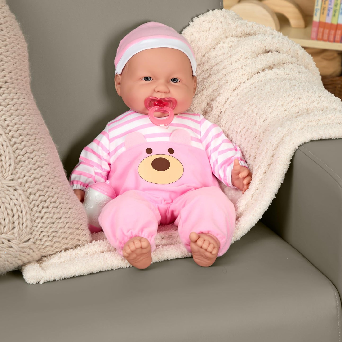 JC Toys Lots to Cuddle Babies 20-Inch Pink Soft Body Baby Doll and Accessories Designed by Berenguer, Pink - caucasian