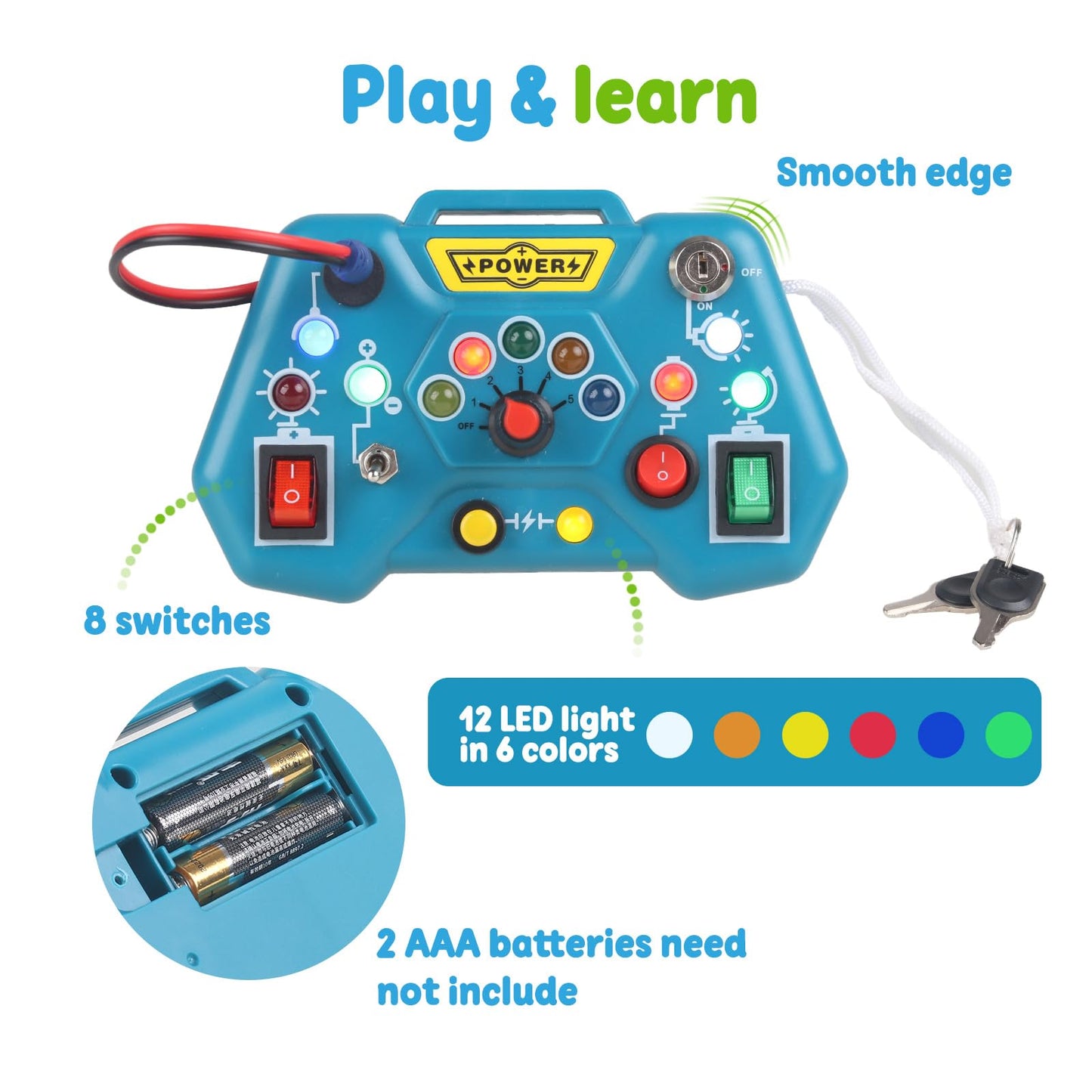 Susierwey Toddler Busy Board For 2-4, Montessori Sensory Board, Sensory Toys For Toddlers 1-4 Year Old, 18 Month Old Toys, Toy F