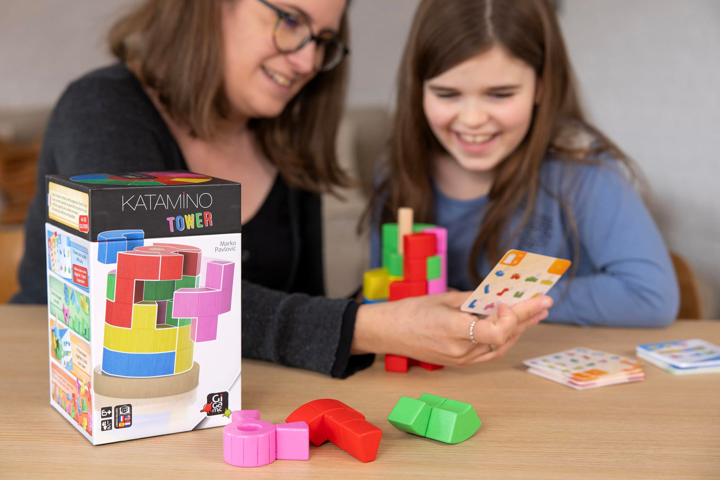 Katamino Tower | Wooden Puzzle Game for Kids and Families | Brain Game | Ages 6+ | 1 to 2 Players | 15 Minutes