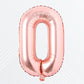 Flyloons Rose Gold Alphabet Letter Foil Balloons for Name O Birthday Decoration Items, Anniversary, Baby Shower, Bachelorette, W