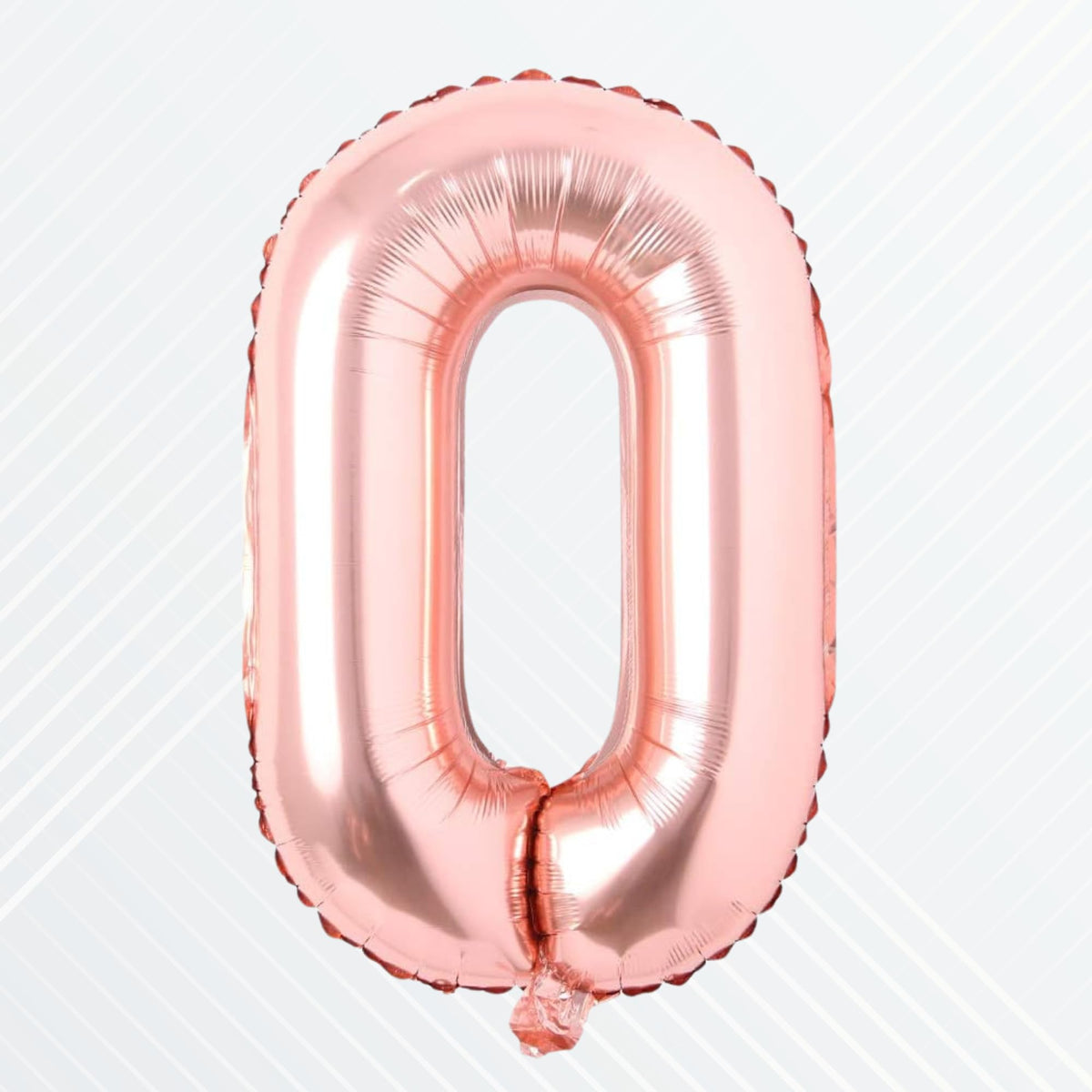 Flyloons Rose Gold Alphabet Letter Foil Balloons for Name O Birthday Decoration Items, Anniversary, Baby Shower, Bachelorette, W