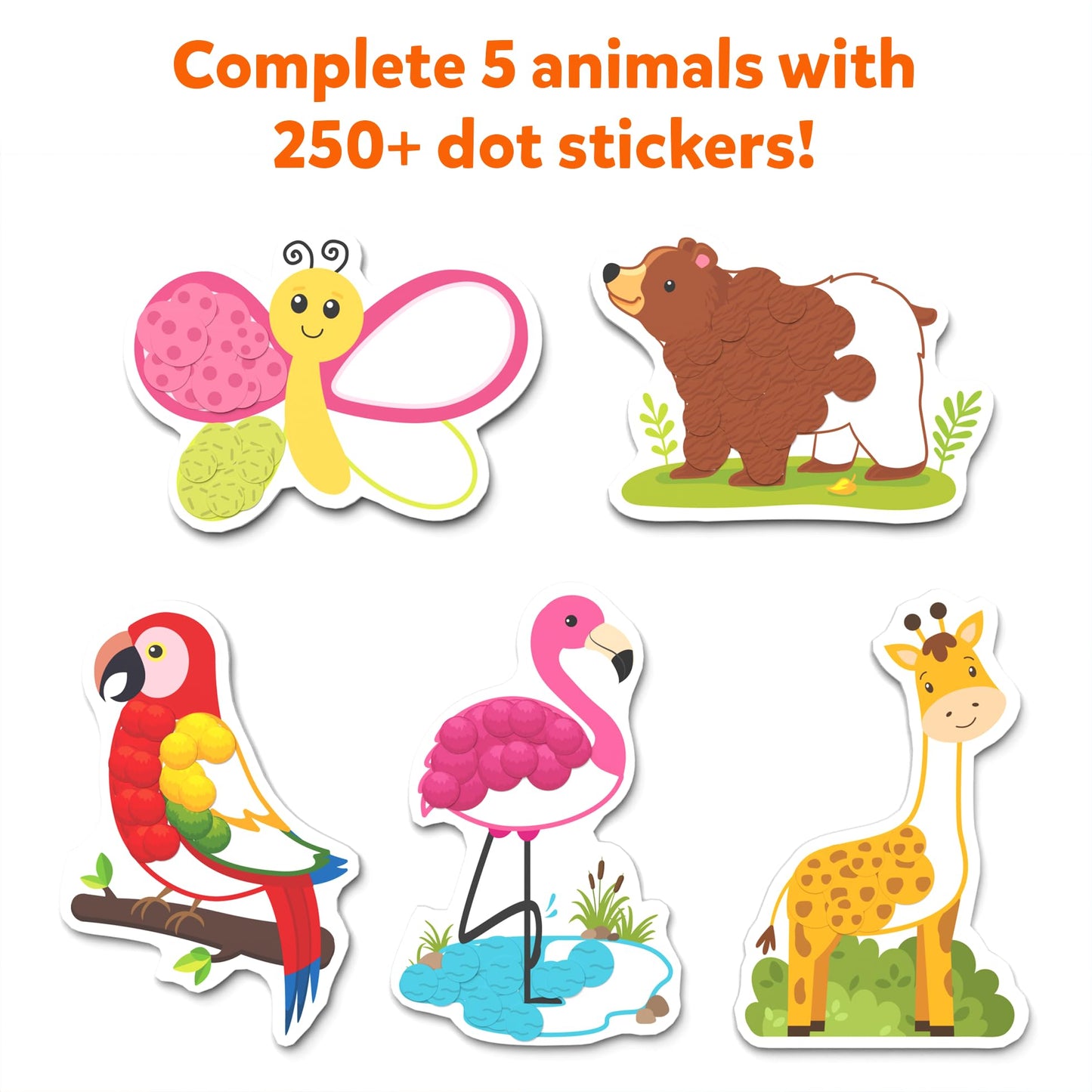 Skillmatics Party Favors (Pack of 15) - Dot It Animals, Gifts for Classrooms, No Mess Sticker Art for Kids, Goodie Bags, DIY Act