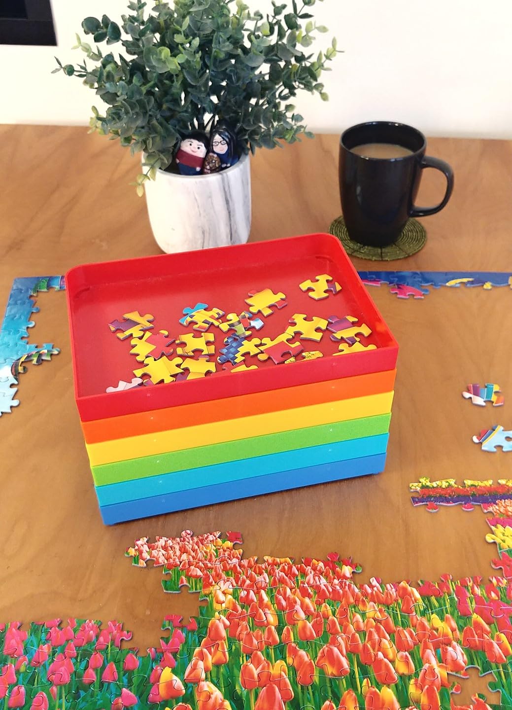 RoseArt Sort N'Stack Puzzle Sorter for Adults - Assorted Color, Plastic Material, Model 9320