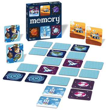 Ravensburger Space Memory Game - Cosmic Matching Toy for Kids, Enhances Focus & Memory, Ages 3+, Cardboard, Model 4005556204243