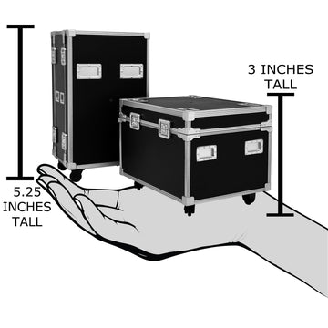 Set of 2 Road Cases for Wrestling Action Figures