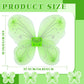 Chivao 10 Pieces Fairy Wings Butterfly Wings Wedding Decoration Costume Birthday Christmas Party Favors For Boys Girls(Light Gre