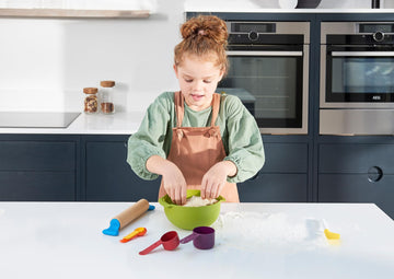 Casdon Joseph Joseph Bake | Toy Kitchen Baking Set for Children Aged 3 Years & Up | Includes Moving Rolling Pin for Imaginative