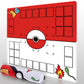 Biouai Playmat For Card Game With Tube - Stitched Play Mat For Card Gameplay With Zones, 2 Player Trainer Game Playing Mat (Red)