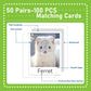 Gisgfim 50 Pairs Memory Matching Game Animal Babies Concentration Memory Card Educational Game For Kids Adults A Fun & Fast Baby