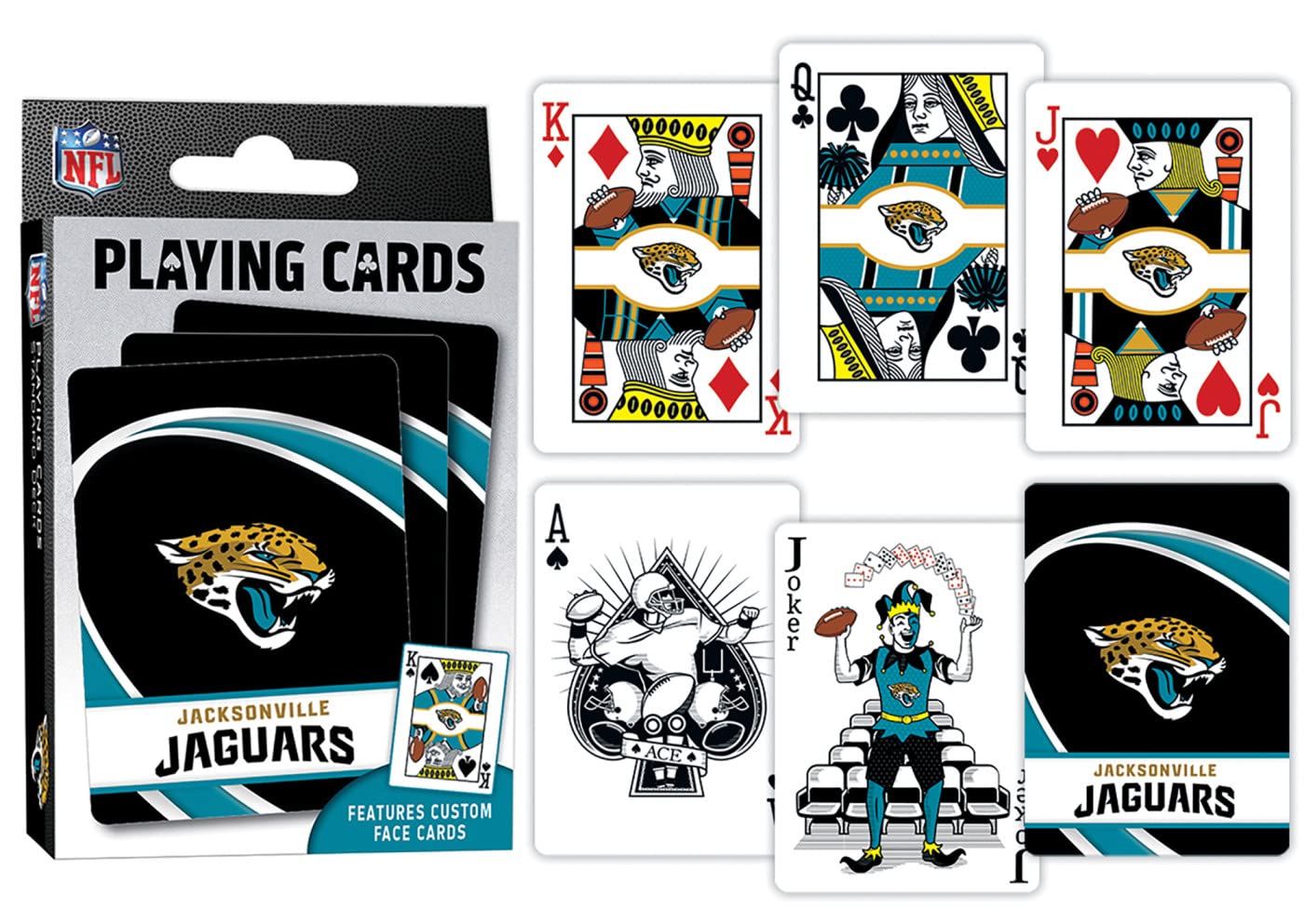 MasterPieces mature-themed Playing Cards - Official NFL Jacksonville Jaguars Deck  Standard Size
