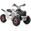Honey Joy Ride On Atv, 6V Battery Powered Toddler Ride On Toy, Electric Vehicle For Kids, Forward/Backward, Foot Pedal, 4 Wheeler Quad Car, Gift For Boys And Girls (White)