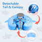 Joyooss Mambobaby Float with Canopy, Never Flip Over Baby Pool Float Float with Canopy Non Inflatable Infant Pool Float, Water F