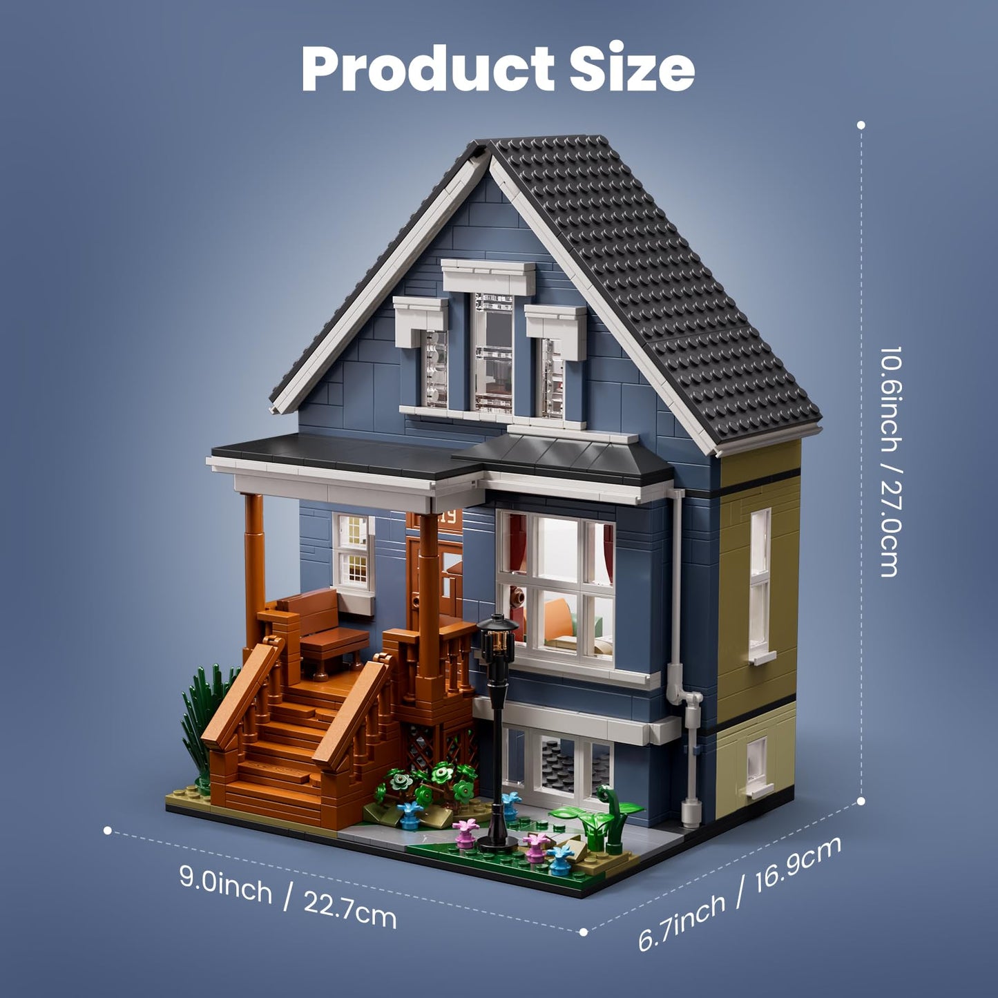 Millionspring Shame House Building Blocks Set - 1058 PCS, ABS Material, 1:12 Scale, Compatible with Lego, for Adult Fans 18+