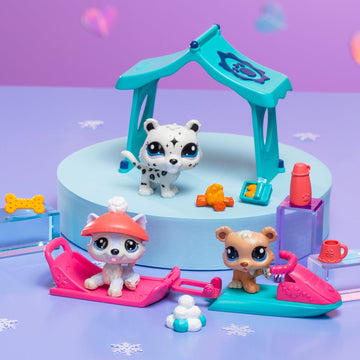 Littlest Pet Shop Snowy Day Play Pack - Authentic Mystery Figures, Collectible Toy for Kids Ages 4+, Multicolor