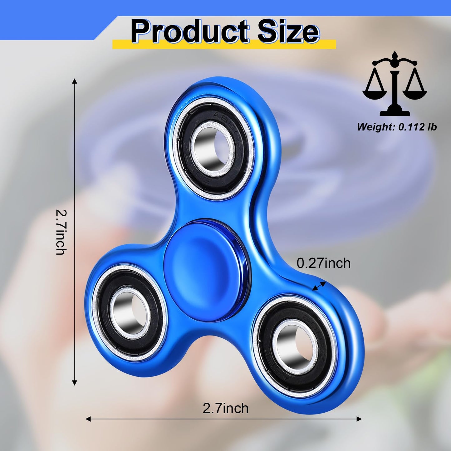 Fidget Spinner 2 Pack, Stress Anxiety Relief Sensory Fidget Toys For Kids Adults, Cool Electroplated Fidget Spinners For Adhd Au