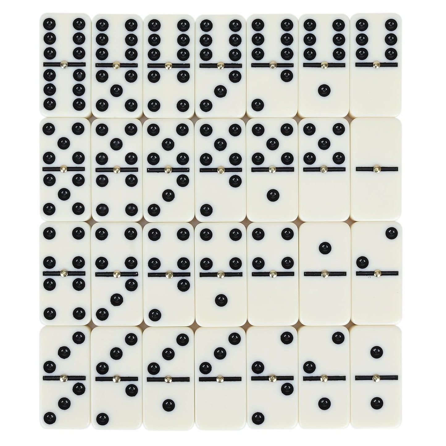 GOTHINK Dominos Set for mature-themeds with Leather Box - Tile Dot Dominoes Games Set for Family Night Travel Game - Classic Party Board Game Ideal (Double 6 Dominoes with Wooden Box)