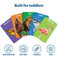 Skillmatics Thick Flash Cards For Toddlers - First 100 Animals, Montessori Toys & Educational Games, Preschool Learning For Kids 1, 2, 3, 4 Years