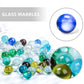 Poplay 50 Pcs Beautiful Player Marbles Bulk For Marble Games, Multiple Colors(1 Whistle)