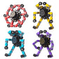 Gokeey Transformable Fidget Spinners - 4 Pcs Stress Relief Toys for Kids & Adults, Small, Red, Plastic - Ideal for ADHD & Autism
