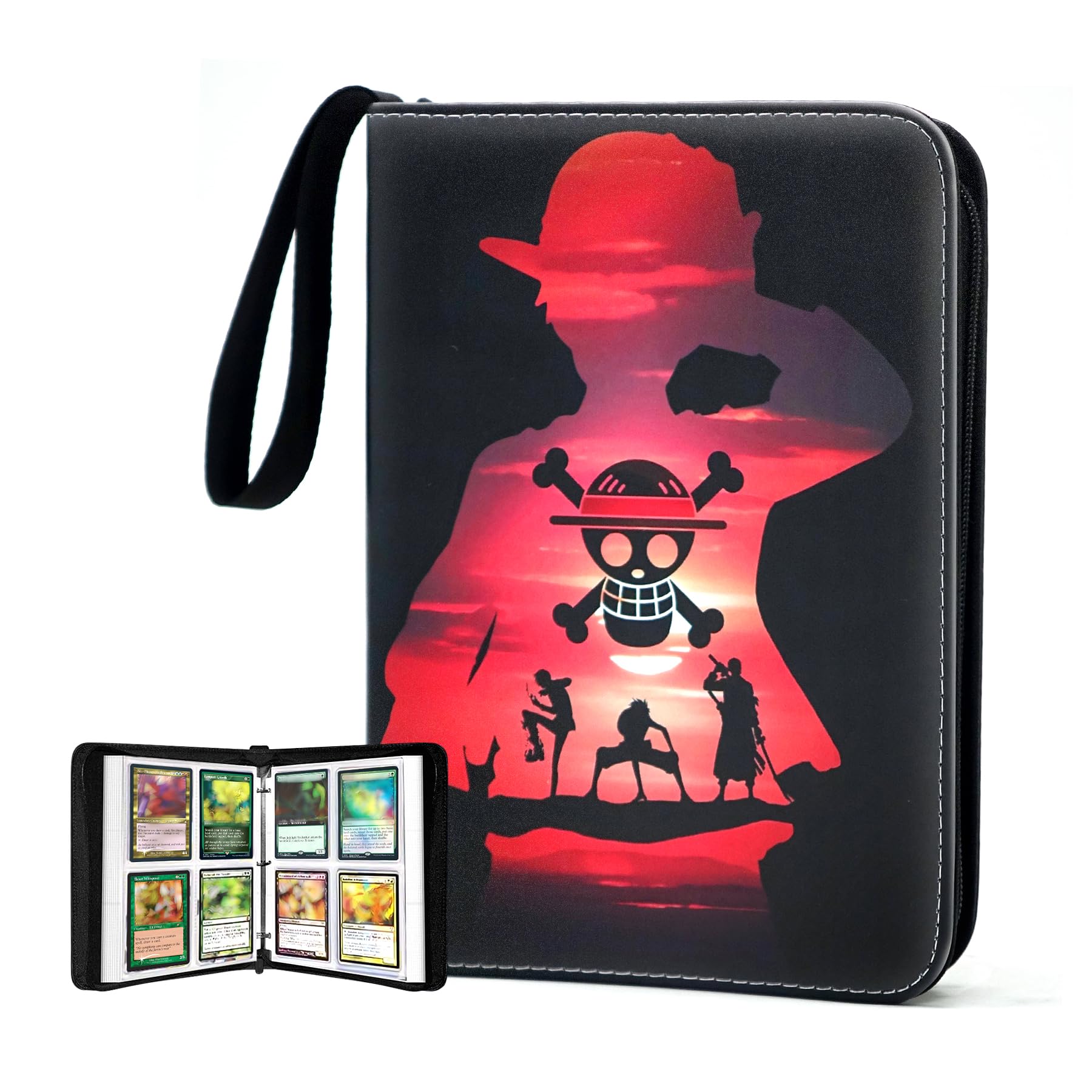 400 Pockets Trading Card Binder for One Piece Cards Portable Waterproof Card Storage Bag with Removable Sleeves for Anime  Game and TCG Cards