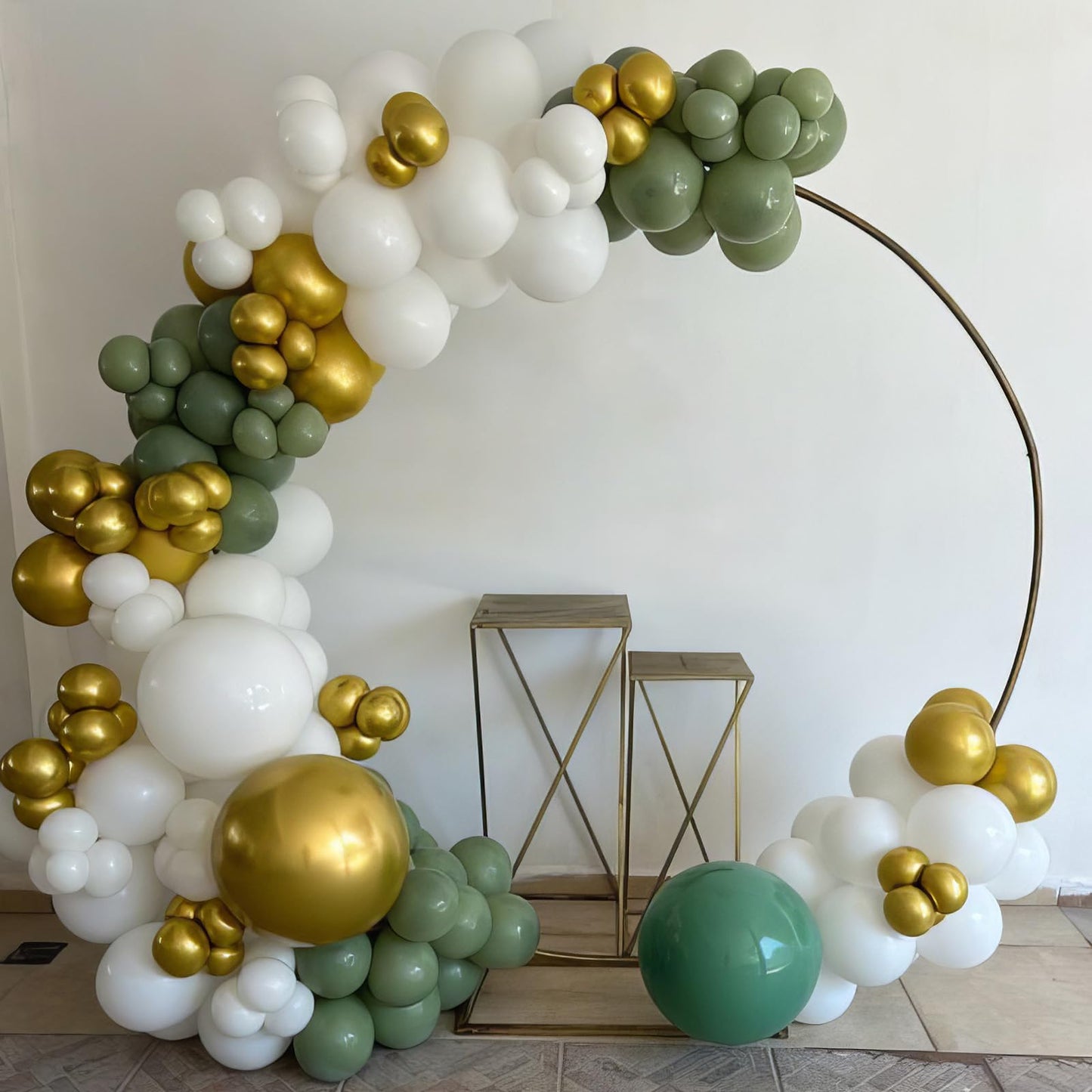 Sage Green Balloons, Sage Balloons Retro White Pearl Light Green Balloons, White Sand Gold Balloons Gold Confetti Balloons For B