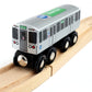 Munipals Chicago Transit Authority Wooden Railway Green Line-Child Safe And Tested Wood Toy Train