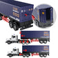 CALEST Remote Control Semi Truck with Trailer -24 Inch Semi Truck Toy for Kids,1:24 Container Truck with LED Lights & Music, Gre