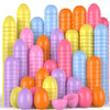 Hdlnkak Pastel Colors Easter Eggs 2.36 Inch, 96 Pcs Vibrant Fillable Plastic, Colorful Bright, Perfect For Egg Hunt, Surprises,