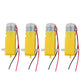 Stemedu 4PCS DC TT Motor Gearbox Motor - 3-6V Dual Shaft Geared Electric Motors for Ar-duino Smart Car Chassis - 200RPM Ratio 1: