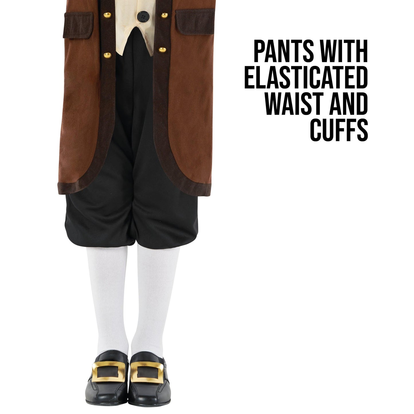 Morph Benjamin Franklin Costume Kids Colonial Founding Father Outfit for Presidents Day Celebrations, X-Large