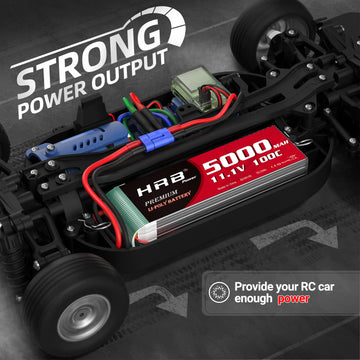 HRB 3S 5000mAh Lipo Battery EC5 100C 11.1V RC Lipo Battery Compatible with RC Car RC Plane RC Truck RC Boat (2packs)
