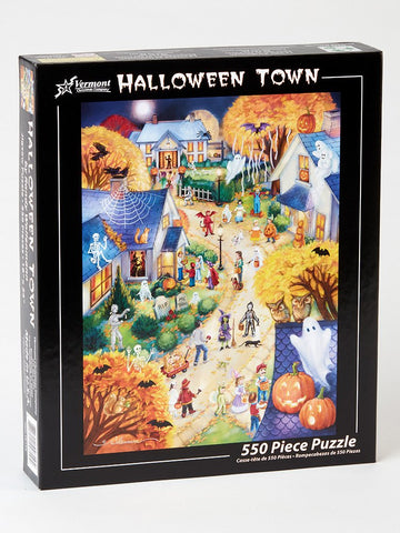 Vermont Christmas Company Halloween Town Jigsaw Puzzle - 550 Pieces, Cardboard, Model VC174