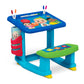 CoComelon Draw and Play Desk by Delta Children - includes 10 Markers and Coloring Book, Blue