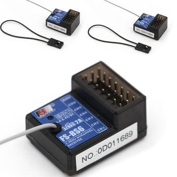 Flysky Fs-Bs6 6 Channels Receiver With Gyro Stabilization System For Fs-Gt5 Remote Controller Radio Transmitter Rc Car (3Pcs Fs-