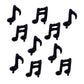 10 Pcs Music Note Black Balloon Mylar Balloon 17 Inch Happy Birthday Balloon Banner Music Balloons Use For Birthday,Birthday Par